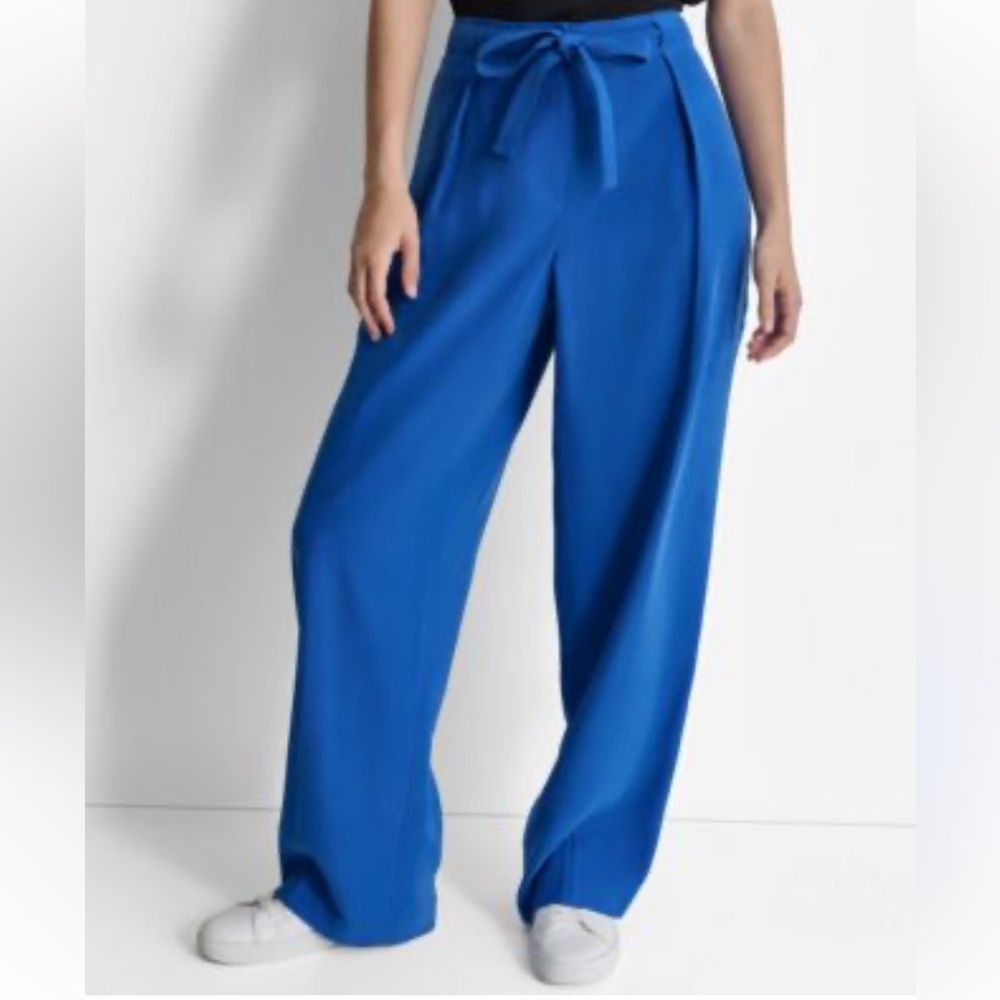 NWT DKNY Women's Vibrant Blue Wide-Leg Pants